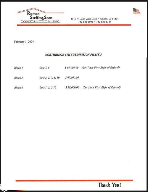 0 Northridge Dr, Carroll, IA, 51401 | Card Image