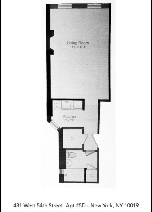 5d-431 W 54th St, New York, NY, 10019-4431 | Card Image