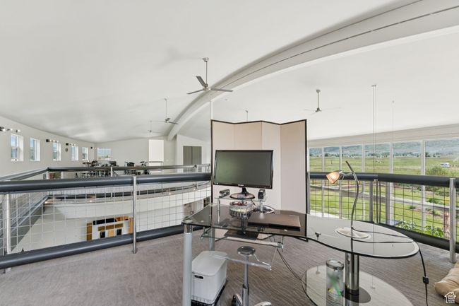 Office area featuring carpet flooring and ceiling fan | Image 28