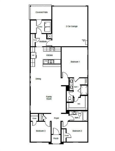 D.R. Horton's Liberty floorplan - All Home and community information, including pricing, included features, terms, availability and amenities, are subject to change at any time without notice or obligation. All Drawings, pictures, photographs, video, square footages, floor plans, elevations, features, colors and sizes are approximate for illustration purposes only and will vary from the homes as built. | Image 3