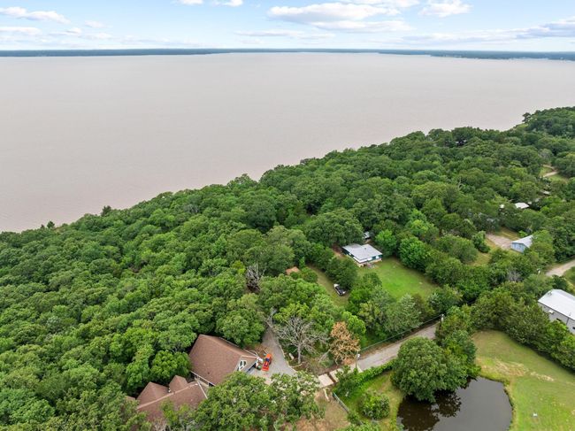 Bird's eye view of a nearby body of water and a forest | Image 8