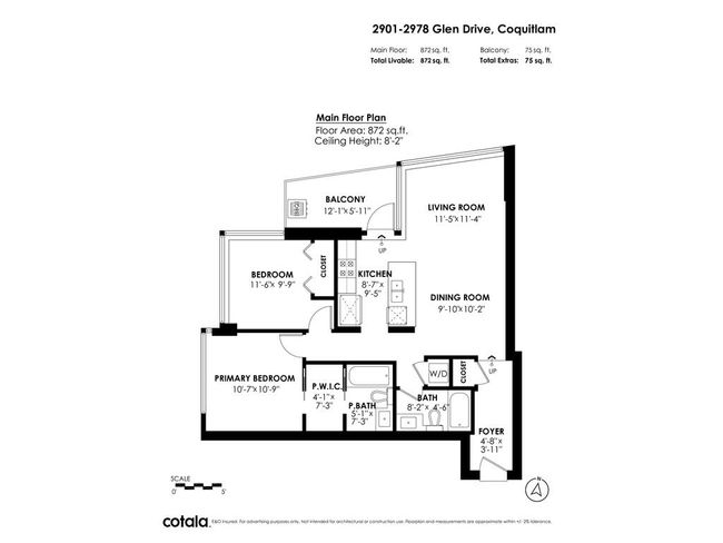 2901 - 2978 Glen Drive, Condo with 2 bedrooms, 2 bathrooms and 1 parking in Coquitlam BC | Image 2