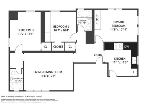 apt-1e-5955 N Winthrop Ave, Chicago, IL, 60660-3535 | Card Image
