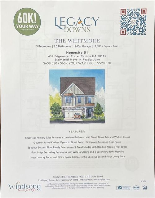 432 Edgewater Chase, Canton, GA, 30115 | Card Image