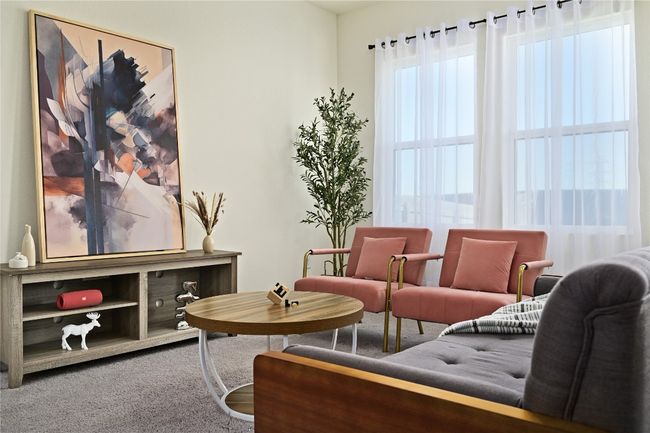 Sitting room featuring carpet | Image 15