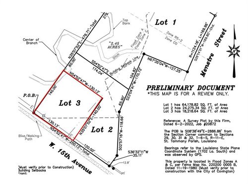 Lot 3 15 Th Avenue, Covington, LA, 70435 | Card Image