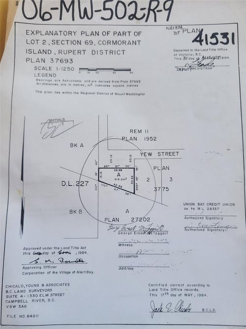 Lot A Yew St, Alert Bay, BC, V0N1A0 | Card Image