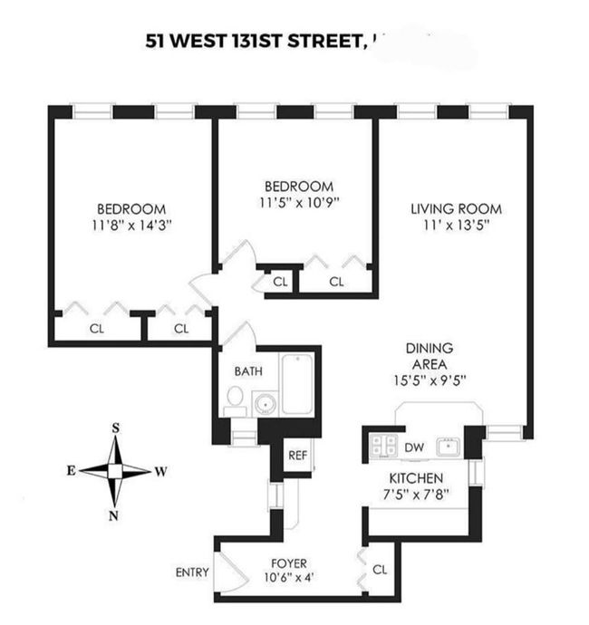 APT-5B - 51 W 131 St St, Condo with 2 bedrooms, 1 bathrooms and null parking in New York NY | Image 34