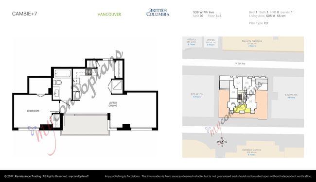 507 - 538 W 7th Ave, Condo with 1 bedrooms, 1 bathrooms and null parking in Vancouver BC | Image 34