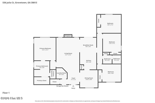 536 Julia Ct, Grovetown, GA, 30813-5288 | Card Image