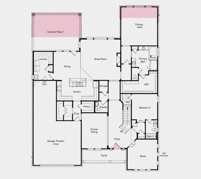 Structural Options Added Include: Media Library, Covered Outdoor Living, Extended Primary Suite, and 42' Door at Entry | Image 9