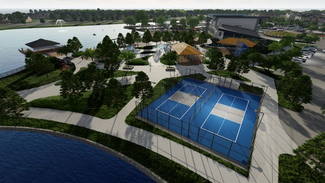 Birds eye view of property with a water view | Image 39