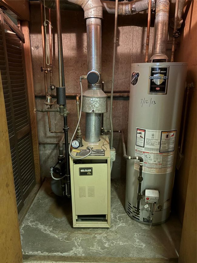 Utility room with water heater and a heating unit | Image 11
