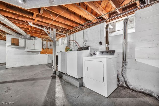 Washroom featuring electric panel, washer and clothes dryer, and laundry area | Image 20