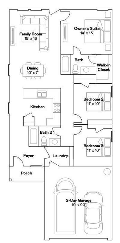 16619 Trembling Aspen Lane, House other with 3 bedrooms, 2 bathrooms and null parking in New Caney TX | Image 2