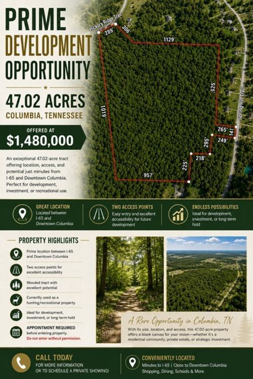 0 Hickory Ridge Trl, Columbia, TN, 38401 | Card Image