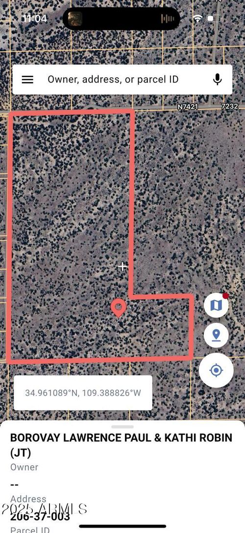 20637003-7421 N N7421 --, St Johns, AZ, 85936 | Card Image