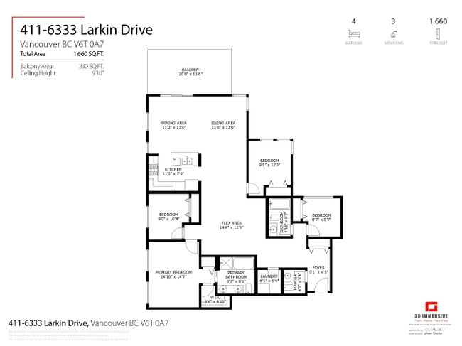 411 - 6333 Larkin Drive, Condo with 4 bedrooms, 2 bathrooms and 2 parking in Vancouver BC | Image 28