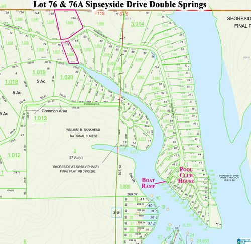76-Lot 76/76A Shoreside Dr, Double Springs, AL, 35553-0047 | Card Image