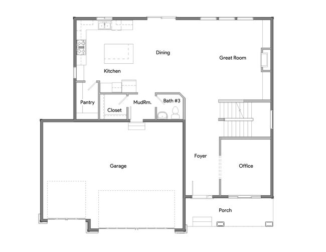Lanigan Isle at Amber Fields - L7 B3 Lanigan Isle - 15068 Ardmullivan Lane, Rosemount - Floorplan Rendering- Main Level.JPG | Image 13