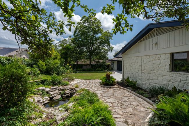 View of green lawn with a garden pond | Image 34
