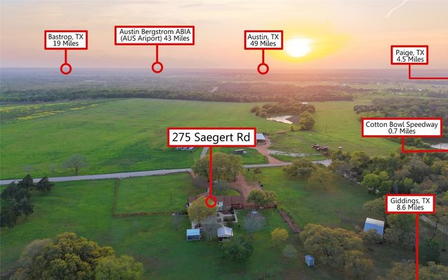 Aerial view at dusk of a view of rural / pastoral area | Image 4