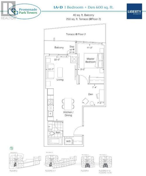 1701a-30 Upper Mall Way, Vaughan (Brownridge), ON, L4J0L7 | Card Image