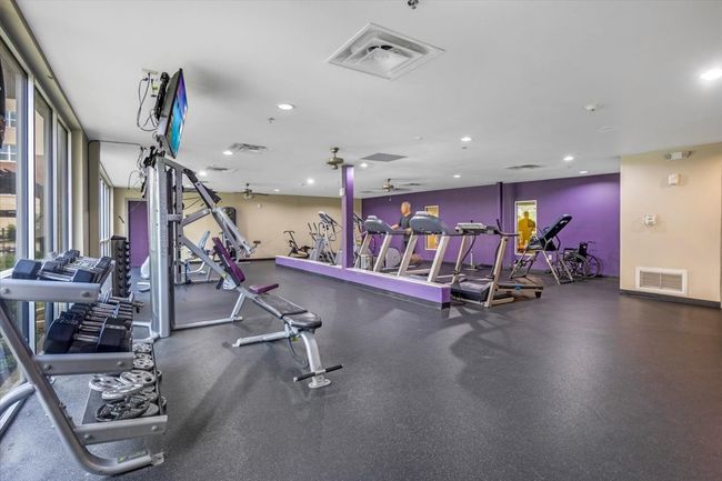 Gym featuring recessed lighting and ceiling fan | Image 10