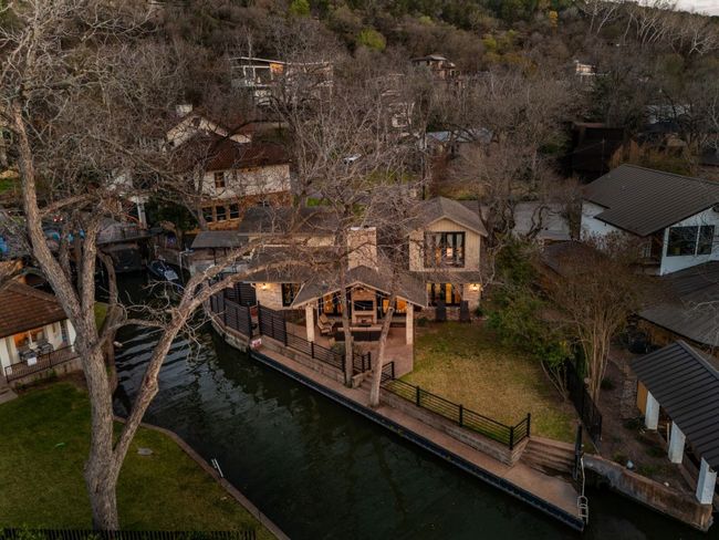 Aerial View of the Back of House at Twilight | Image 31
