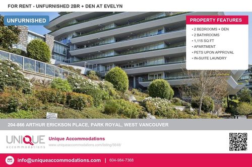 204-866 Arthur Erickson Pl, West Vancouver, BC, V7T0B2 | Card Image