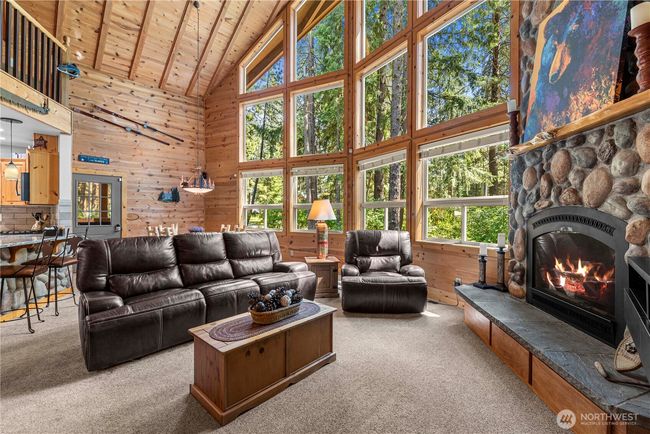 river rock gas fireplace | Image 5