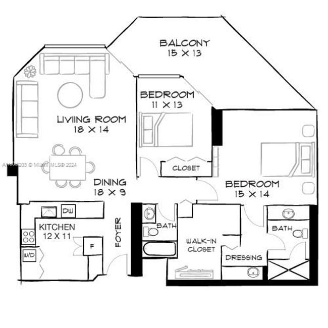 APT-402 - 555 Ne 34 Th St, Condo with 2 bedrooms, 2 bathrooms and null parking in Miami FL | Image 30