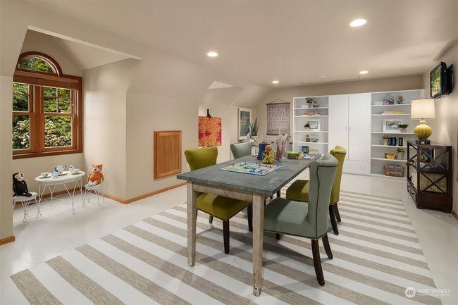 Craft room with built-in desk. | Image 27