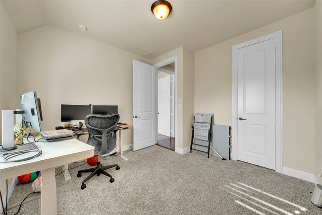 Office with light colored carpet and baseboards | Image 27