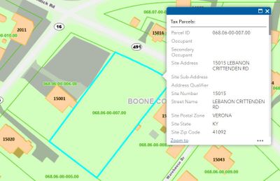 Great opportunity in Verona! This .64 acre building lot is located in the heart of Verona. Attached docs explain some possible Accessory uses for this property. Walton Verona Indepedent Schools. Just bring your builder. Survey completed, Perc Test Completed, Geological Survey completed, Tranportation Cabinet application for driveway access completed and approved. Other options for this lot available inclulding some zoning overlays (see attached docs or call for more information). Lots of possibilities and so much of the work has already been done for you! | Image 2