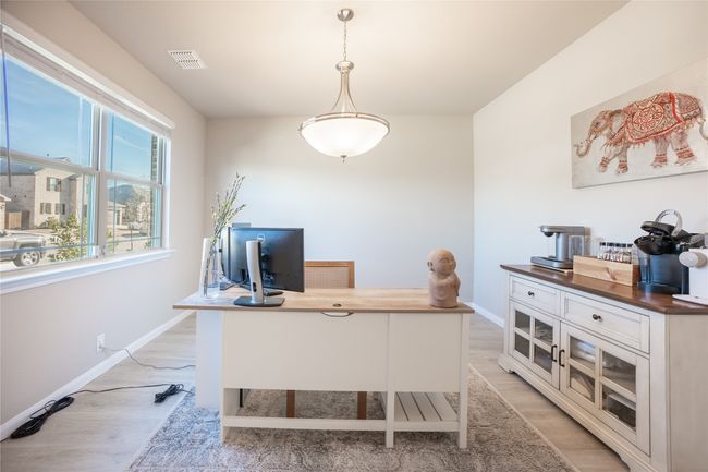 Office area featuring light hardwood / wood-style floors | Image 5