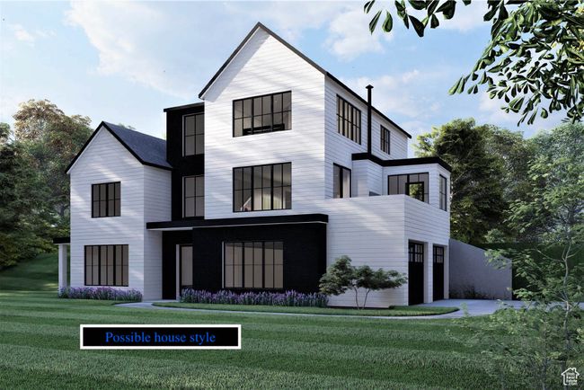 Modern farmhouse style home with a front yard and a garage | Image 6