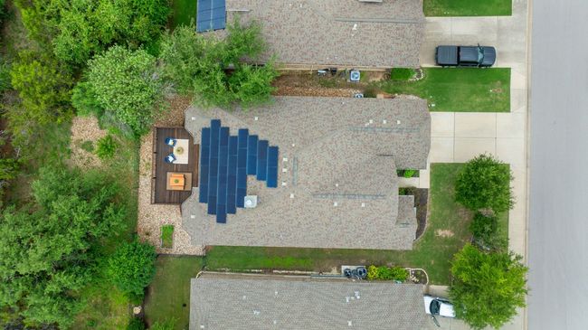 View from above of property showing deck and solar panels | Image 34
