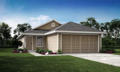 View of front of house featuring a front yard and a garage | Image 1