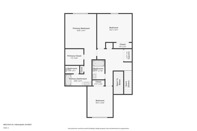 5822 Orth Cir, House other with 3 bedrooms, 3 bathrooms and null parking in Indianapolis IN | Image 44