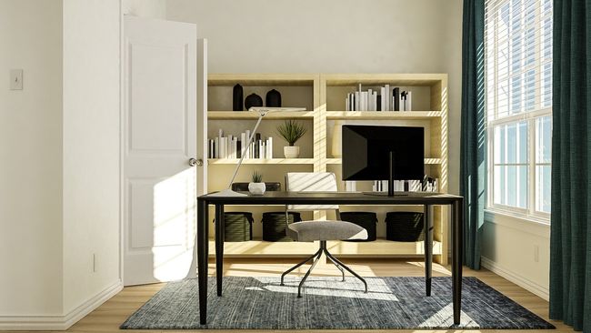 Office with light wood-type flooring and healthy amount of natural light | Image 19