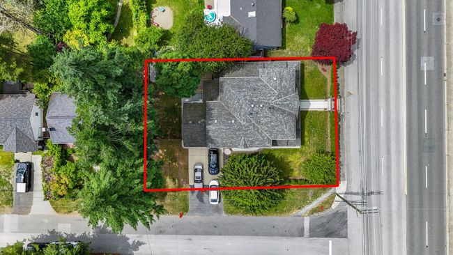 Aerial view of property and surrounding area with property boundaries highlighted | Image 28