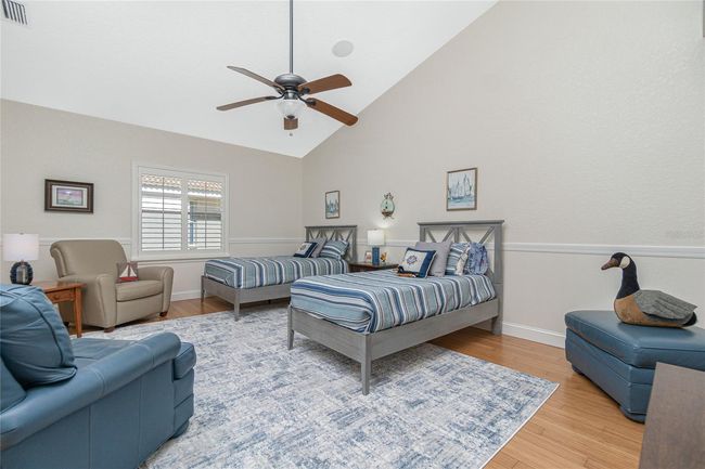 Very spacious guest bedroom with vaulted ceiling | Image 45