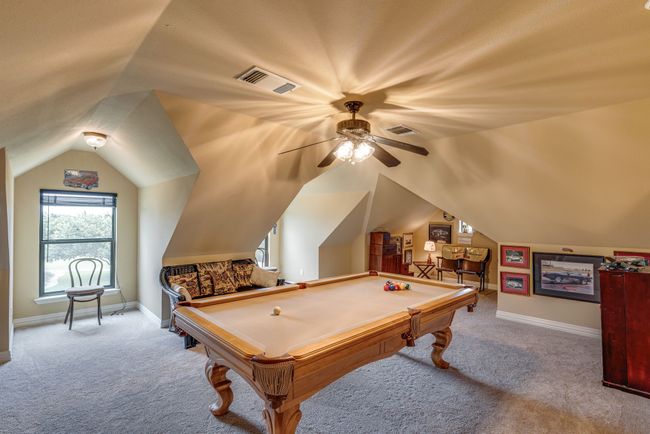 Upstairs Game Room, pool table conveys with home | Image 17