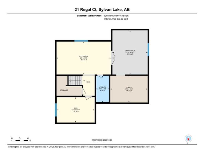 21 Regal Crt, House detached with 4 bedrooms, 3 bathrooms and 4 parking in Sylvan Lake AB | Image 39