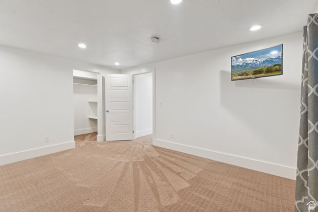 Finished basement with carpet floors and recessed lighting | Image 31