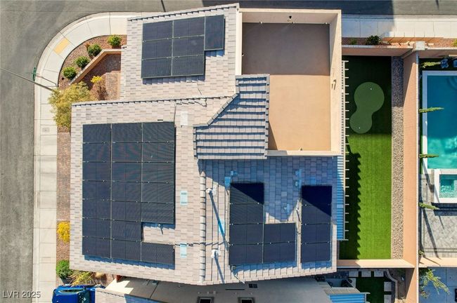 Drone / Aerial View showing the 37 Solar Rooftop Panels | Image 57