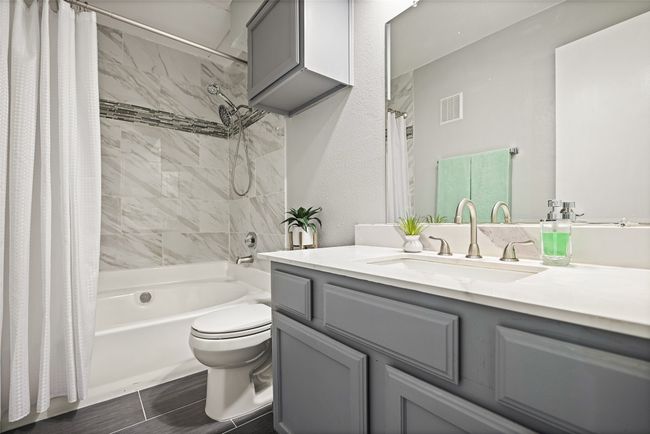 Bathroom was upgraded countertops. | Image 12