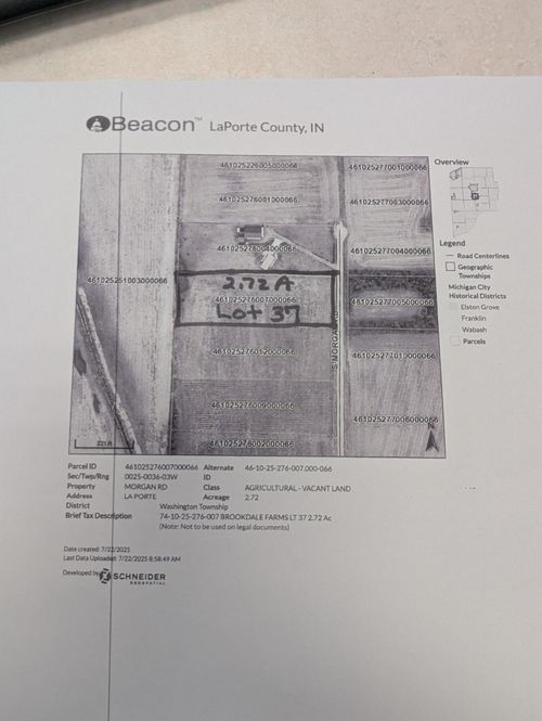Lot 37 S Morgan Rd, La Porte, IN, 46350 | Card Image