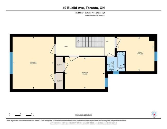 40 Euclid Ave, House attached with 3 bedrooms, 2 bathrooms and 1 parking in Toronto ON | Image 38